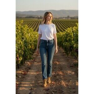 Judy Blue Slim Boot raw hem premium jeans gold hardware sz 9/29 party festival